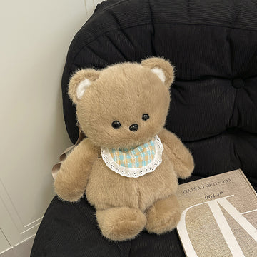 Cute Teddy Bear Plush Backpack for Women – Kawaii Fluffy Crossbody Shoulder Bag Autumn Winter