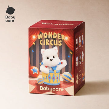 Babycare Wonder Circus Blind Box Keychain - Mini Westie Dog Plush Figure Random Surprise | Soft Stuffed Animal Bag Charm Accessories | Mystery Collectible Toys for Women Men Kids Gifts | Circus Party Favors