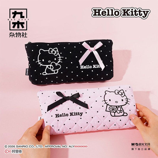 Hello Kitty Polka Dot Pencil Case Cute Kawaii Stationery Pouch for Girls – M&G Jiumu