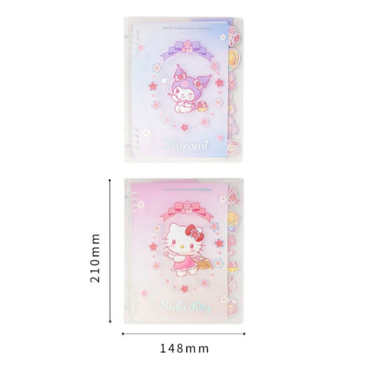 Sanrio Hello Kitty A5 Loose Leaf Binder Notebook – Kawaii Cherry Blossom PP Cover Stationery Gift