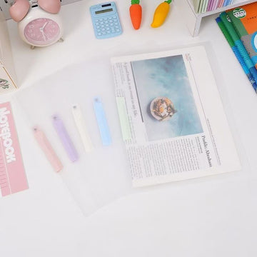 A4 Clear Lever Arch File Folder Pack of 5 – Thick PP Plastic Rotating Clip Document Organiser for Students, Office & School Files