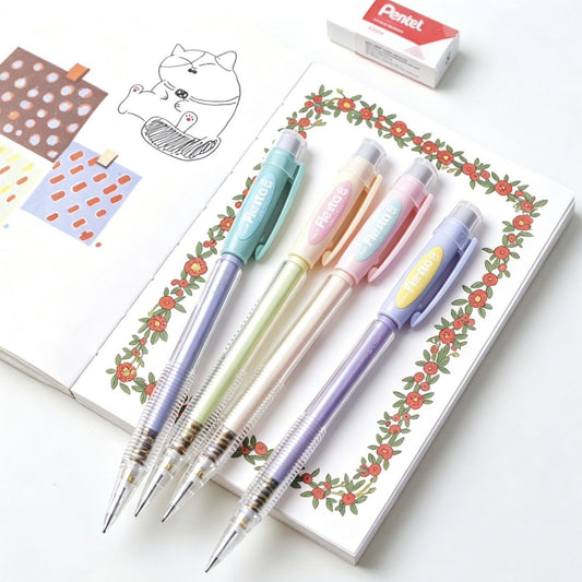 Pentel AX105 Mechanical Pencil 0.5mm Pastel Frosting Limited Edition – 4 Colour Set | Japanese Stationery