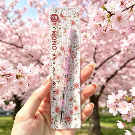 TOMOW MONO Graph Shake-Mechanism Automatic Pencil 0.5mm - Floral Design