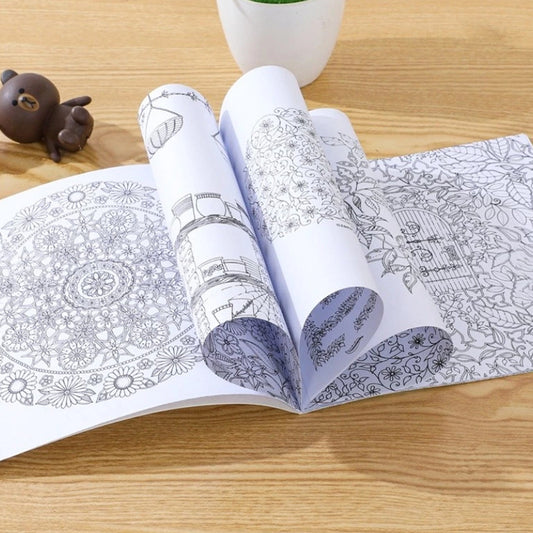 Mandala Colouring Book for Adults Kids – Anti-Stress DIY Art Therapy Drawing Book with Secret Garden Patterns