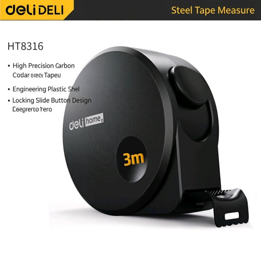 Deli Home 5m Steel Tape Measure – High Precision Carbon Steel Retractable Measuring Tape for Home Renovation & DIY