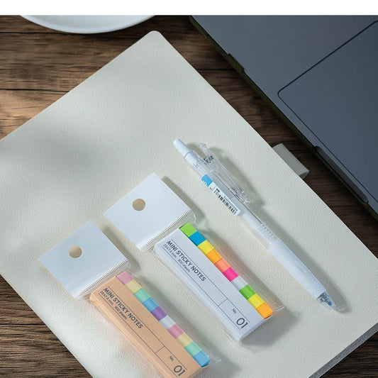 Kingjet Mini Sticky Notes 7-Colour Set – Colourful Index Tabs & Page Marker Flags | Reusable Eco-Friendly Adhesive Reading Notes & Planner Stickers