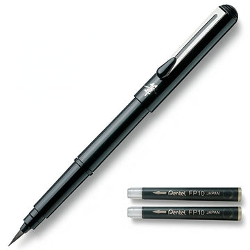 Pentel Pocket Brush Pen GFKP – Japan Portable Calligraphy Brush Pen with 2 FP10 Ink Refills | Waterproof Pigment Ink for Lettering, Illustration & Sketching