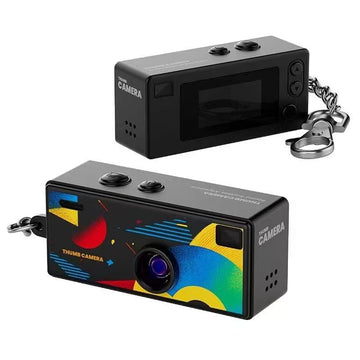 Thumb Camera 1984 Mini Digital Camera Keychain | 1080P HD 130 Degree Wide Angle AF Autofocus Built-in Flash TFT LCD | Retro Toy Camera Gift for Kids and Adults