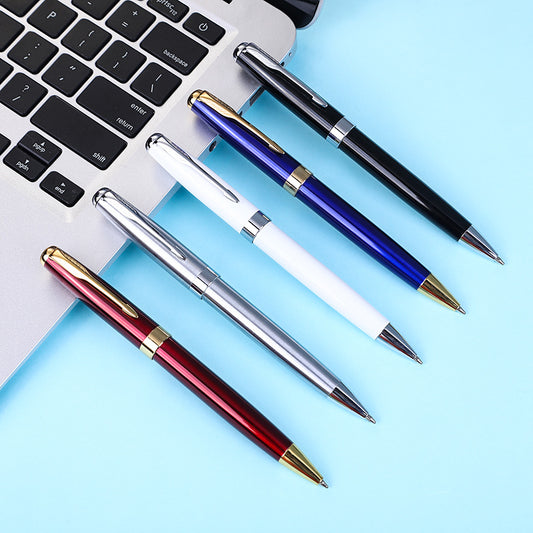Parker-Style Metal Twist Ballpoint Pen – Feather Clip, Gold & Silver Trim, 5 Colours, Corporate Gift