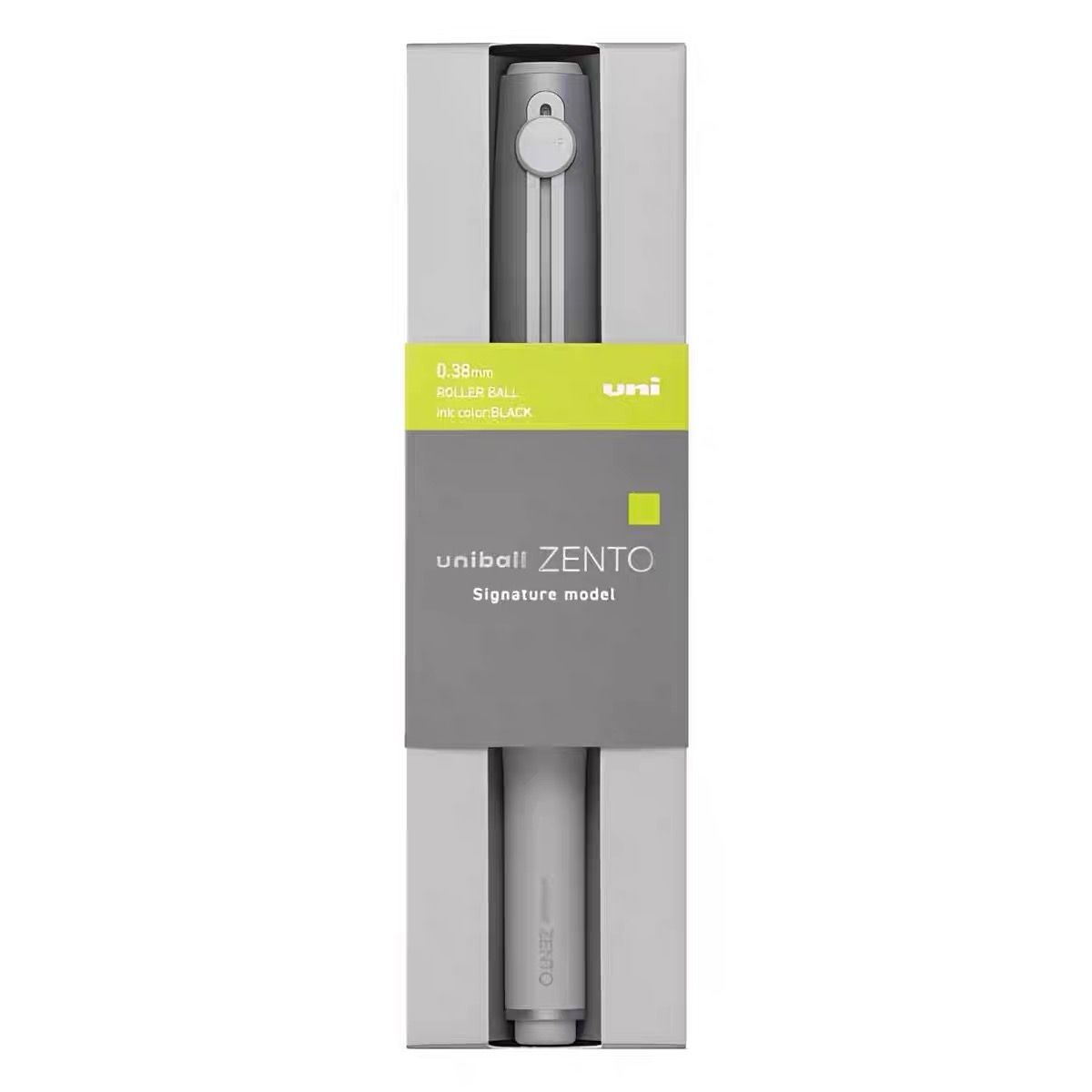 Uni-ball Zento Signature Silver 0.38mm rollerball pen premium gift box packaging