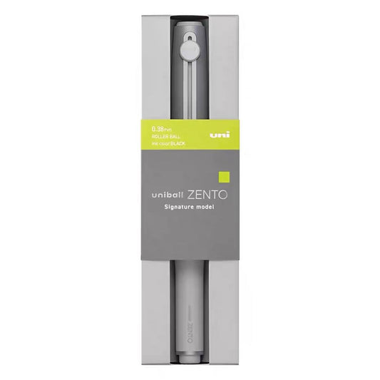 Uni-ball Zento Signature Silver 0.38mm rollerball pen premium gift box packaging