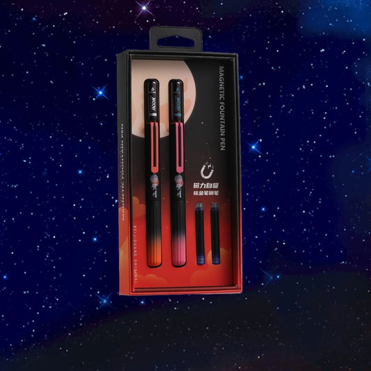 Beijiguang Touch the Moon magnetic fountain pen Mars Red-Black set gift box
