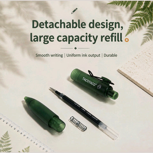 TACOTACO Retractable Gel Pen 0.5mm Black Fast Dry
