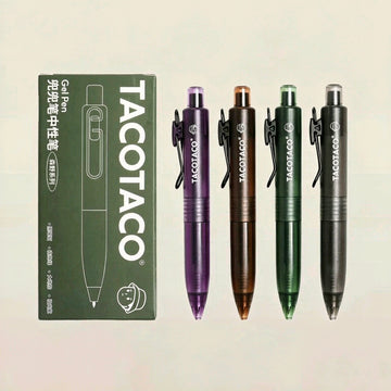 TACOTACO Retractable Gel Pen 0.5mm Black Fast Dry