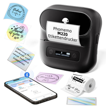 Phomemo M220 Bluetooth Label Maker with Label Roll