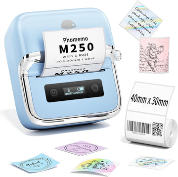 Phomemo M250 Bluetooth Label Maker with Label Roll