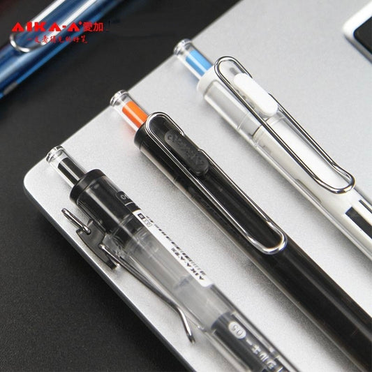 AIKA-A Bamboo Joint Gel Pen 0.5mm Pure Copper Low Gravity AS Tip Large Capacity Set of 6
