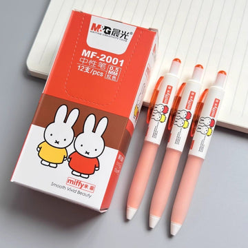 M&G Miffy MF-2001 Kawaii Gel Pen 0.5mm Red Box of 12