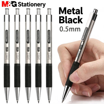 M&G Talent GP GP-0170 Metal Retractable Gel Pen 0.5mm Black