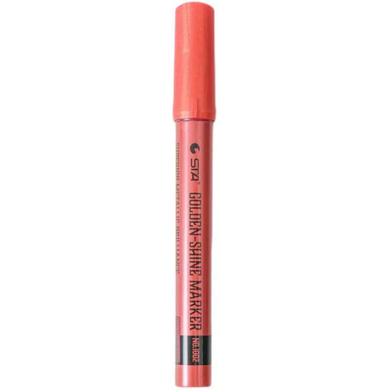 STA 6 Color Golden Shine Metallic Paint Markers 2mm Tip - TTpen