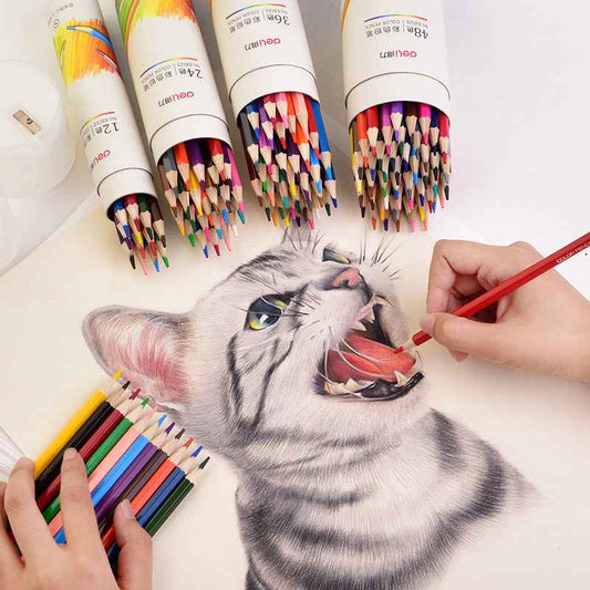 DELI 48 Color Drawing Pencils for Kids with Sharpener - TTpen