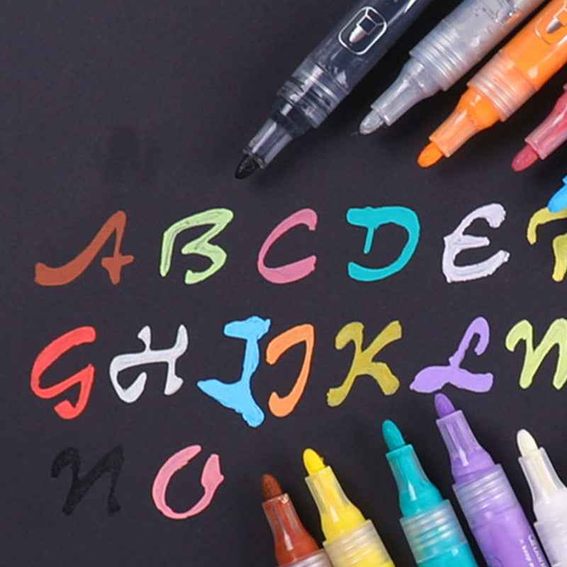 12 Color Guangna Acrylic Painter Markers 3mm Tip - TTpen