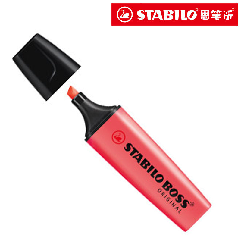 STABILO BOSS ORIGINAL 70 Refillable Highlighter 2-5 mm [3 Pieces] Red