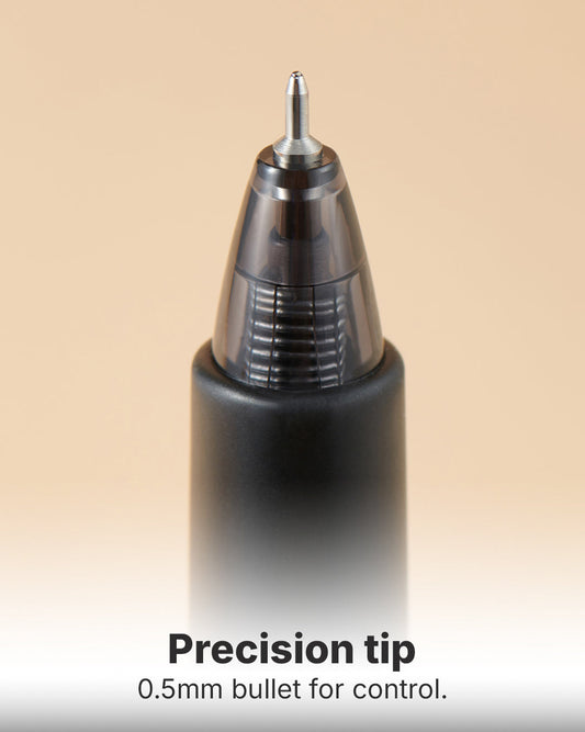 KACO K9 Transparent Gel Pen 0.5mm Black Ink 5/10Pack