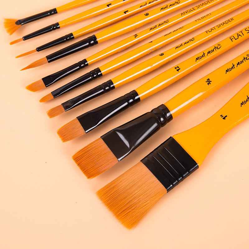 Mont Marte 10pcs Art Paint Brushes Set for Acrylic Painting - TTpen