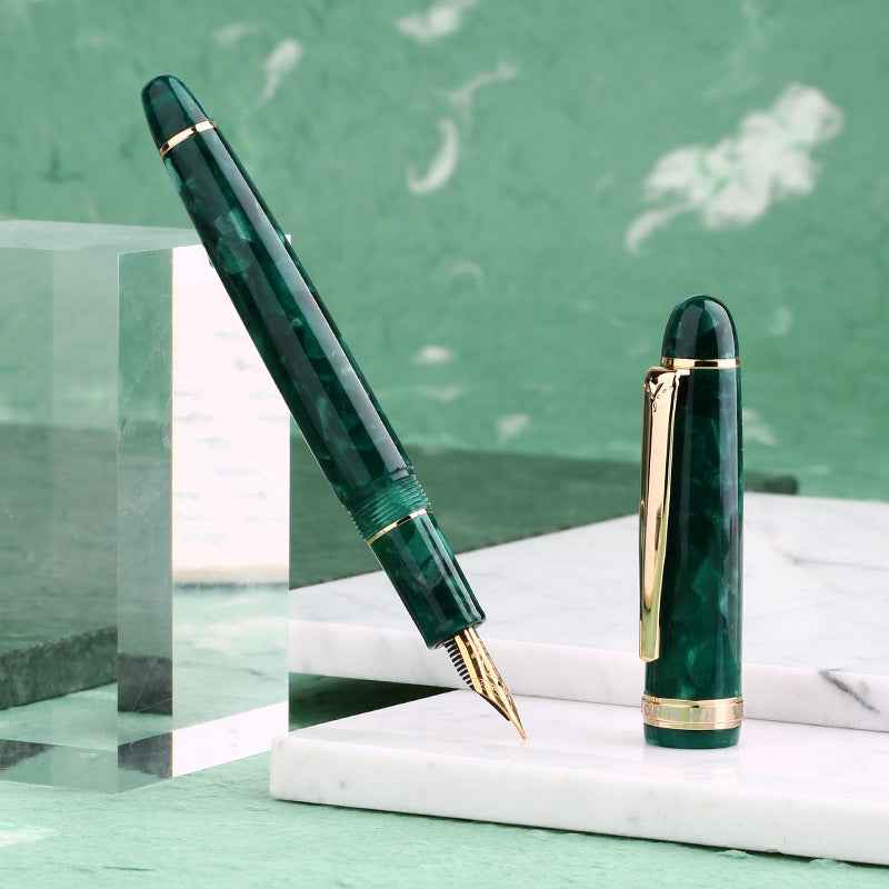 Majohn S3 Fountain Pen Celluloid,Iridium Fine Nib Gold Plated - TTpen