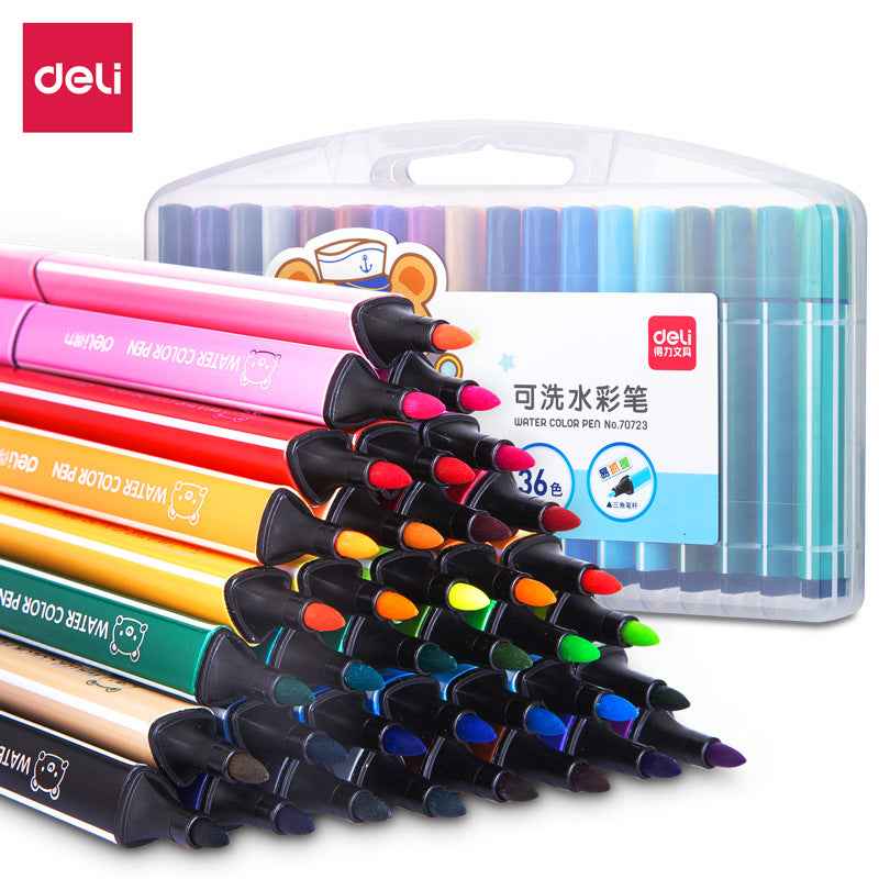 DELI 36 Colors Washable Marker Set for Kids - TTpen