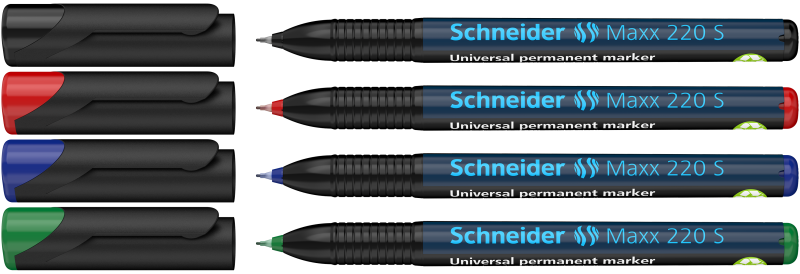 Schneider Maxx 220 S Permanent Markers 0.4mm 4 Color Pack