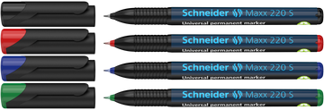 Schneider Maxx 220 S Permanent Markers 0.4mm 4 Color Pack