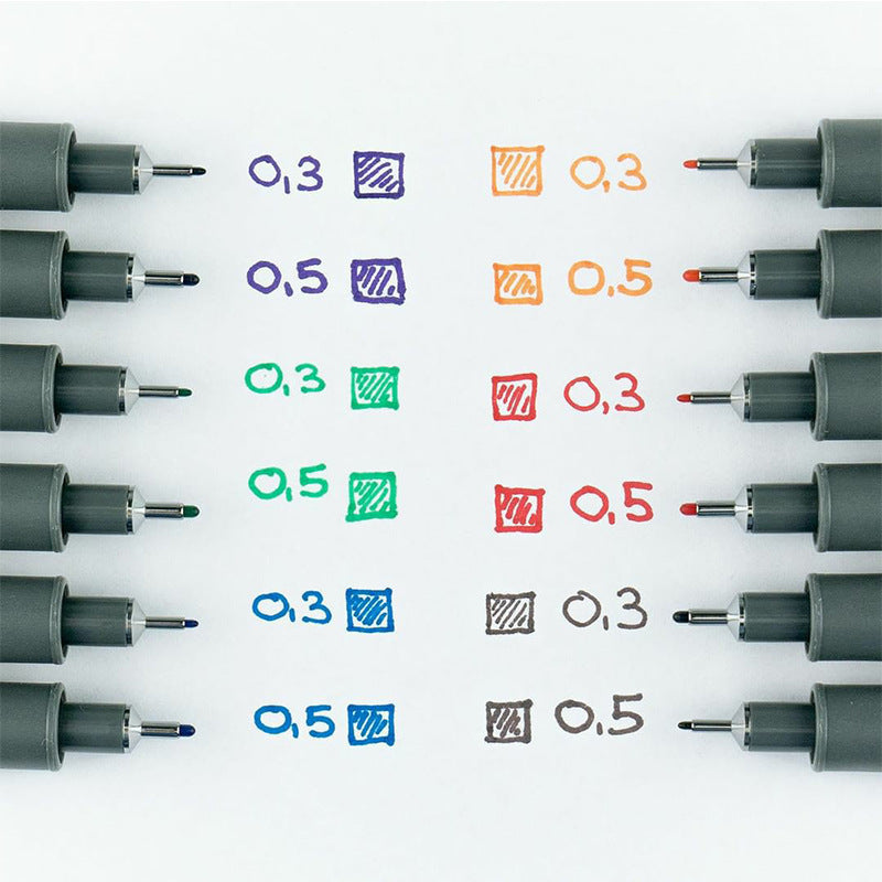 STAEDTLER 6 Color Pigment Liner Fineliner Pen 0.3mm