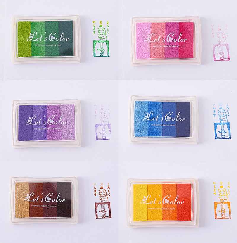 6 Pack DIY Multicolor Craft Ink Pad for Paper,Wood,Fabric - TTpen