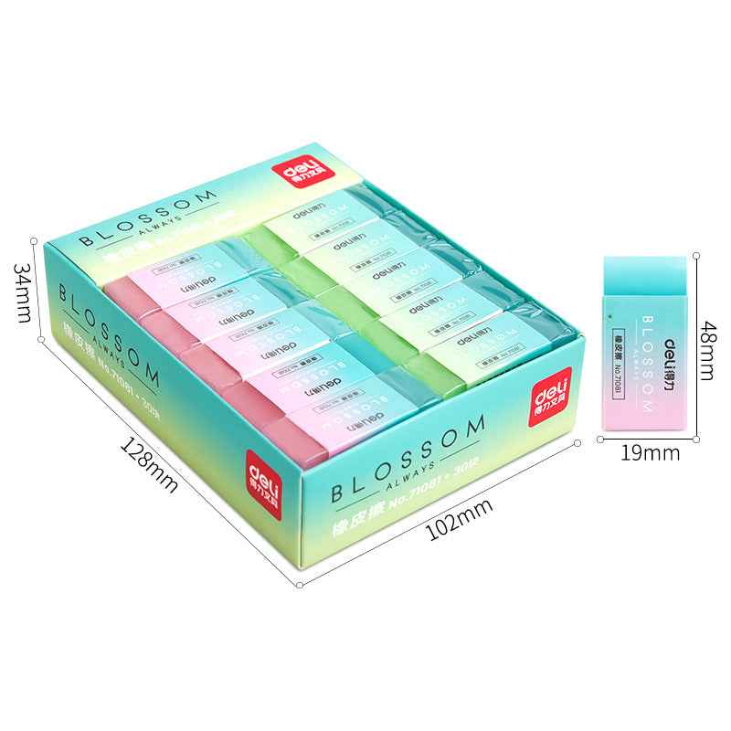 DELI 71081 BLOSSOM Pencil Erasers 12 Pack - TTpen