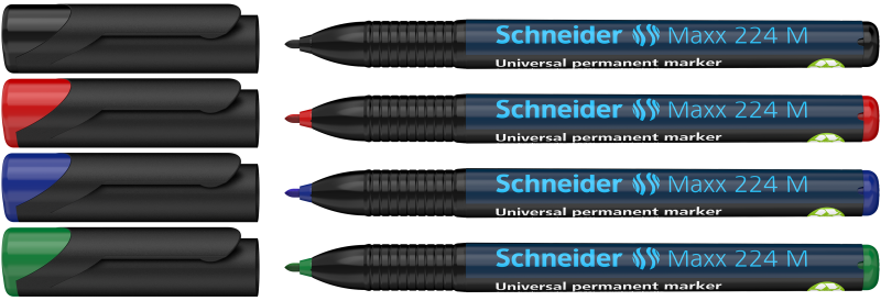Schneider Maxx 224 M Permanent Markers 1.0mm 4 Pack