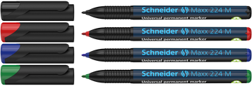 Schneider Maxx 224 M Permanent Markers 1.0mm 4 Pack