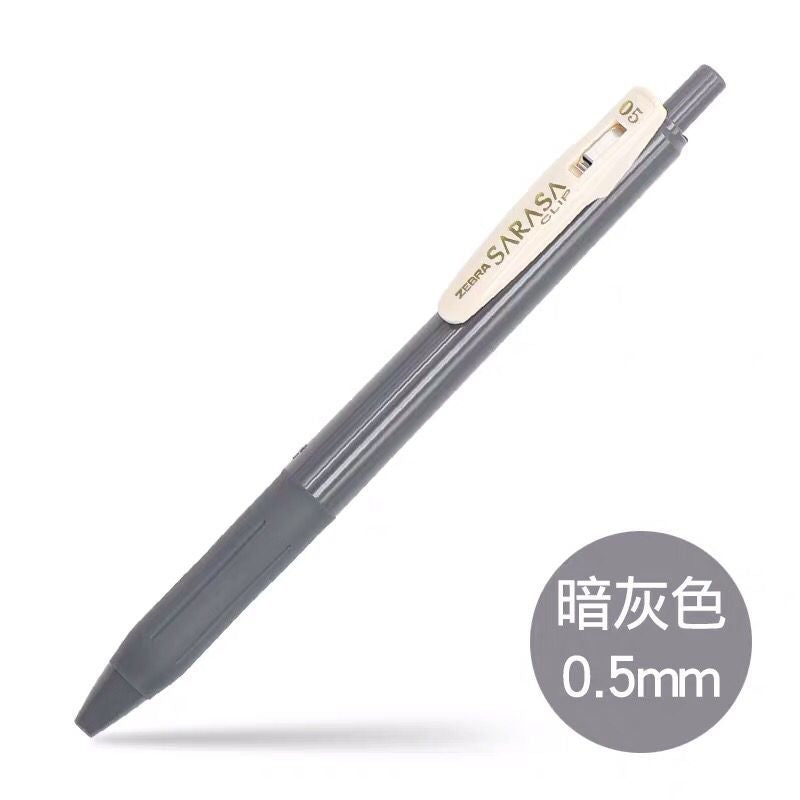 Zebra Sarasa Clip Gel Ballpoint Pen,0.5,Blue Grey,10 Pieces