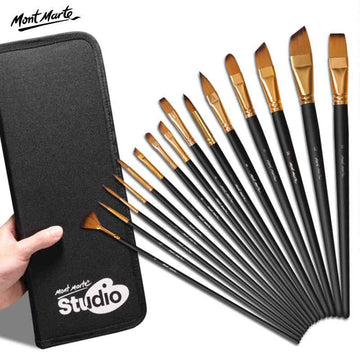 Mont Marte Art Paint Brushes Set,15 Different Sizes - TTpen