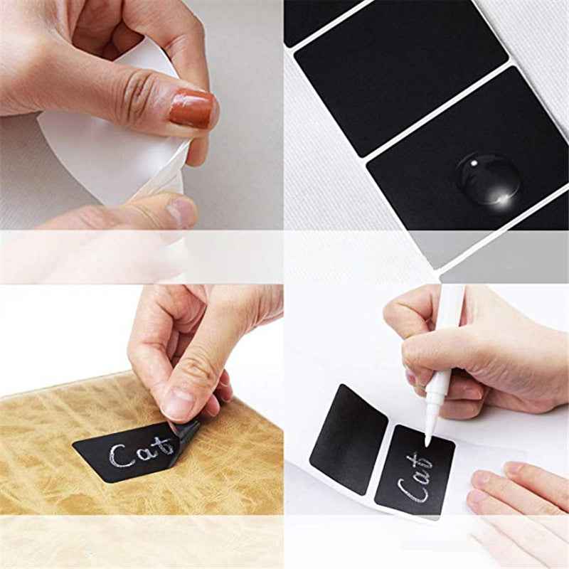 300pcs Waterproof Reusable Blackboard Stickers for Mason Jars - TTpen