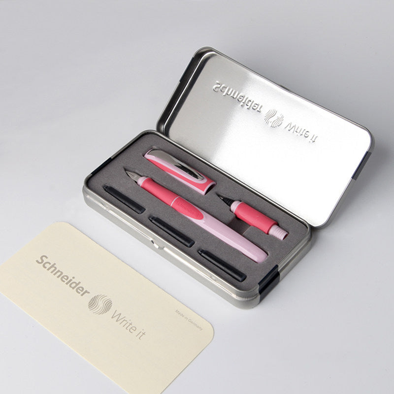 Schneider Ray Fountain Rollerball Pen Set Pink