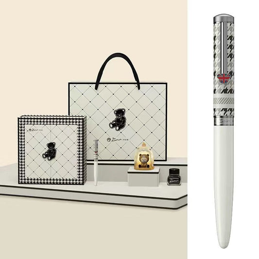 Picasso 921 Houndstooth Fountain Pen Gift Set White