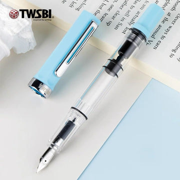 TWSBI ECO Pastel Blue Fountain Pen capped view