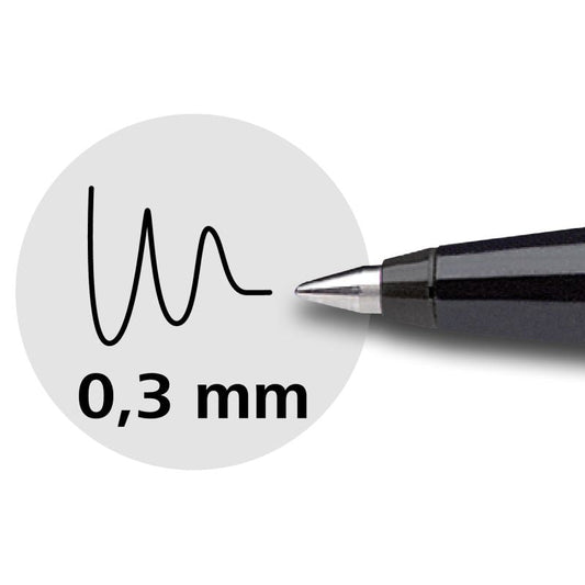 Schneider Topball 845 Rollerball Pen 0.3mm Black/Blue/Red Ink 3 Pack