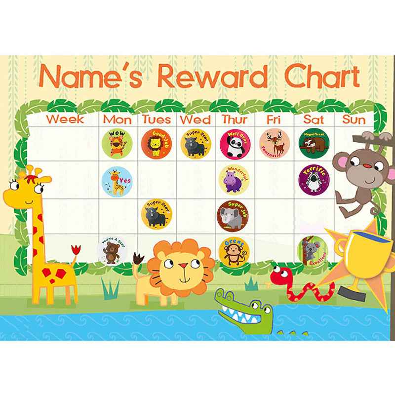 1000PCS Round Animal Reward Stickers for Teacher Classroom 1 INCH - TTpen