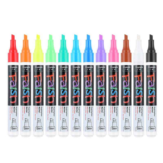 Guangna Dry Erase Markers,12 Color White Board Chisel Tip Markers - TTpen