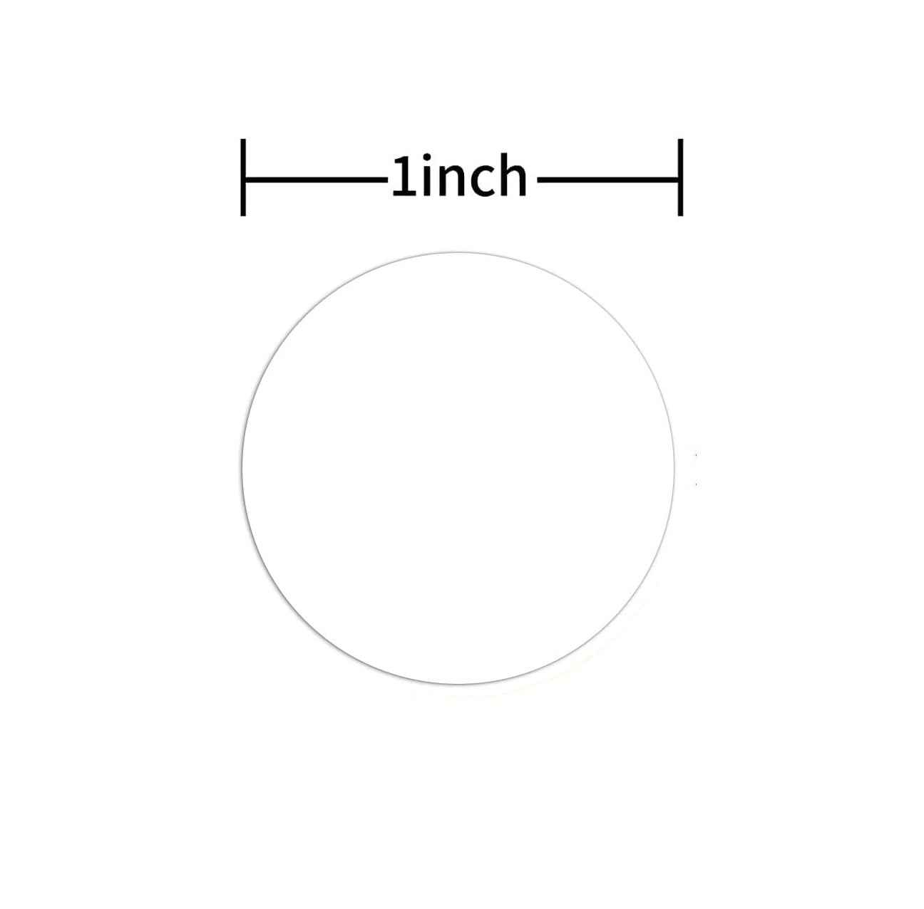 3000pcs 1 inch Dot 6 Rolls Coding Label Stickers White - TTpen