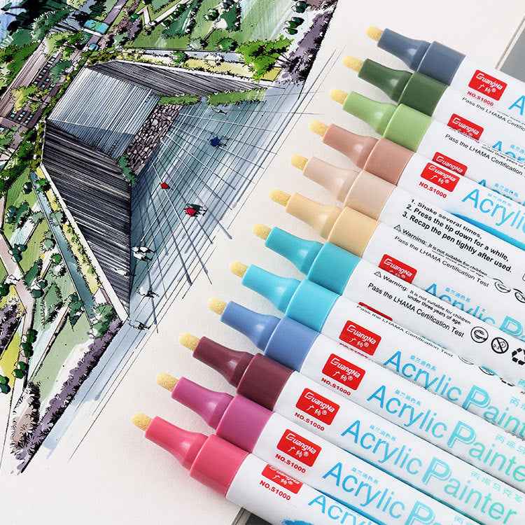 Guangna Pastel Paint Acrylic Marker Pens,3mm Medium Tip,36 Colors - TTpen