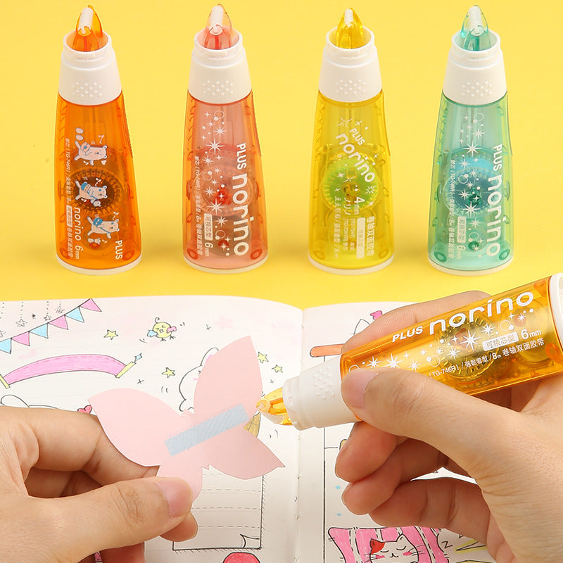 Plus Norino Glue Tape 6mm Wide Adhesive,4-Pack